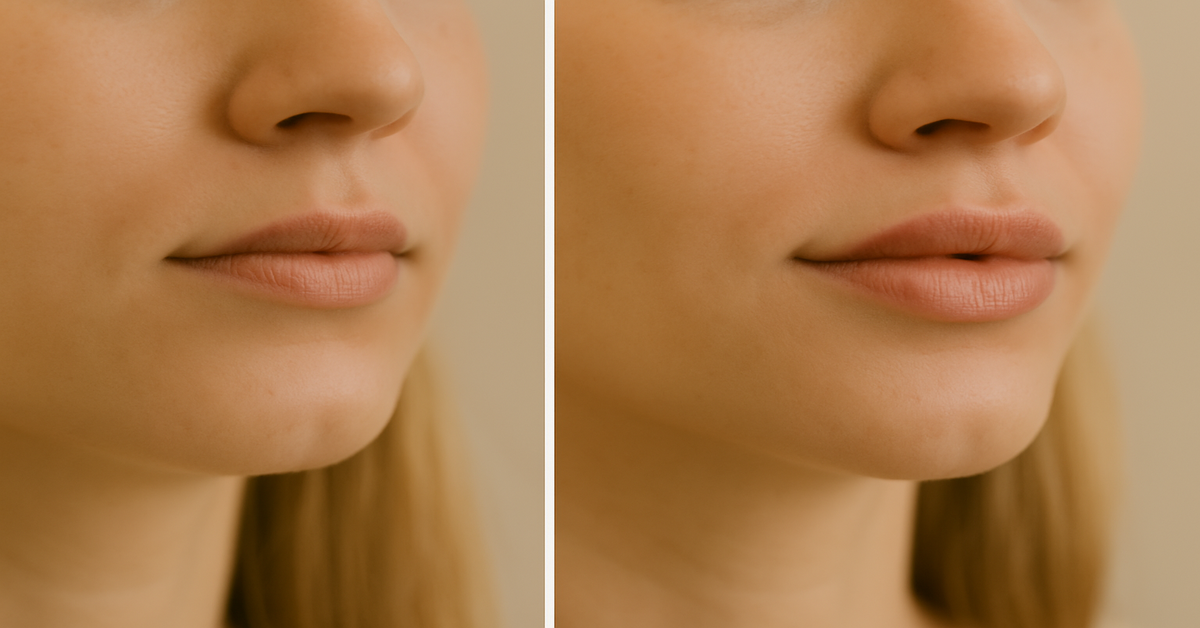 Lip Flip Before and After